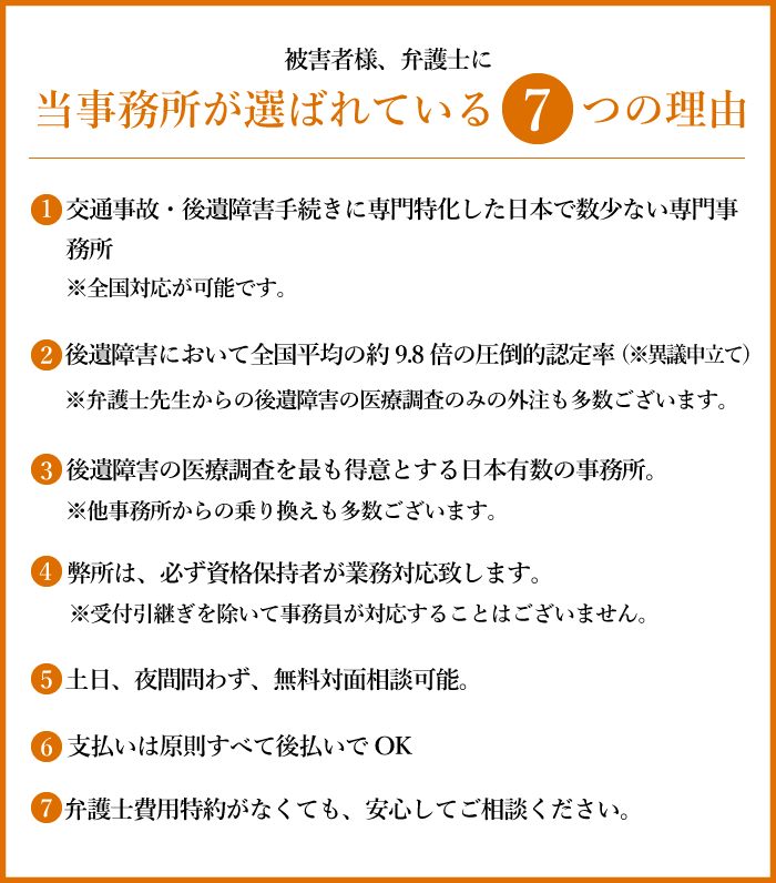 当事務所が選ばれる5つの理由